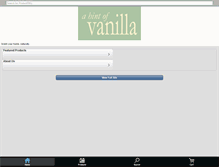 Tablet Screenshot of ahintofvanilla.com